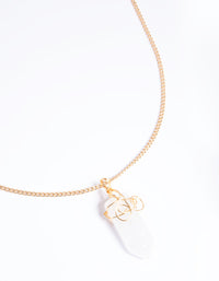 Gold Clear Quartz Shard Necklace - link has visual effect only