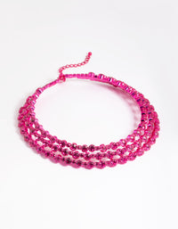 Pink Diamante Necklace - link has visual effect only