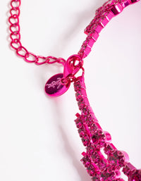 Pink Diamante Necklace - link has visual effect only