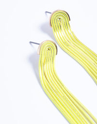 Yellow Waterfall Chain Drop Earrings - link has visual effect only