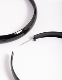 Matte Black 60mm Hoop Earrings - link has visual effect only