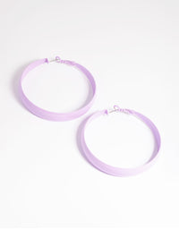 Purple Matte 60mm Hoop Earrings - link has visual effect only