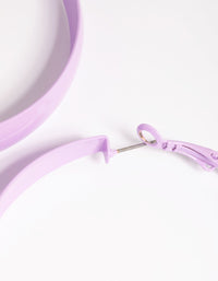 Purple Matte 60mm Hoop Earrings - link has visual effect only