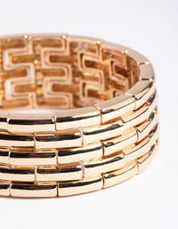 Gold Woven Stretch Bracelet - link has visual effect only