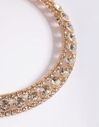 Gold Diamante Collar Choker - link has visual effect only