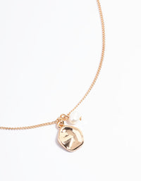 Gold Pearl & Disc Necklace - link has visual effect only