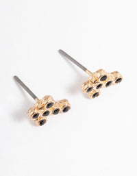 Gold Stone Cross Stud Earrings - link has visual effect only