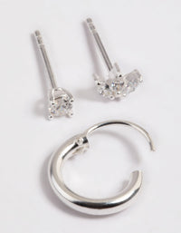 Sterling Silver Cubic Zirconia Marquise Earring Pack - link has visual effect only