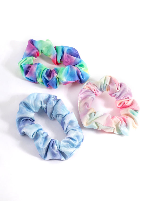 Kids Fabric Tie Dye Ombre Scrunchie Pack