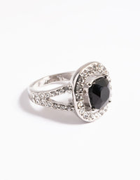 Silver Cushion Halo Ring - link has visual effect only