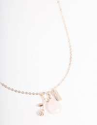 Rose Gold Rose Quartz Love Necklace - link has visual effect only