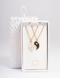 Gold Heart Yin & Yang Necklace Pack - link has visual effect only