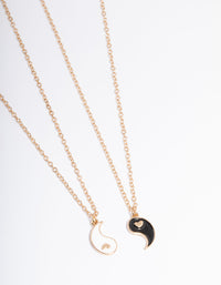 Gold Heart Yin & Yang Necklace Pack - link has visual effect only