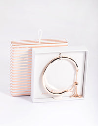 Rose Gold Diamante Bangle with Toggle Bracelet - link has visual effect only