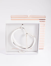 Silver Diamante Bangle with Toggle Bracelet - link has visual effect only