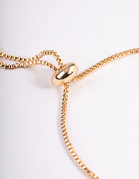 Gold Pear Chain Toggle Bracelet - link has visual effect only