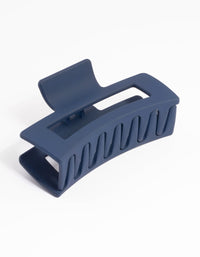 Navy Large Coated Box Claw Clip - link has visual effect only