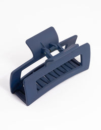 Navy Large Coated Box Claw Clip - link has visual effect only