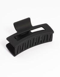 Matte Black Rectangle Outline Claw Clip - link has visual effect only