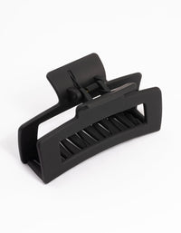 Matte Black Rectangle Outline Claw Clip - link has visual effect only