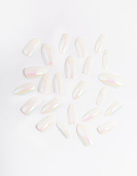 Pearl Iridescent Press On Nails - link has visual effect only