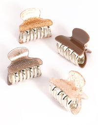 Brown Acrylic 4cm Glitter Claw 4-Pack - link has visual effect only