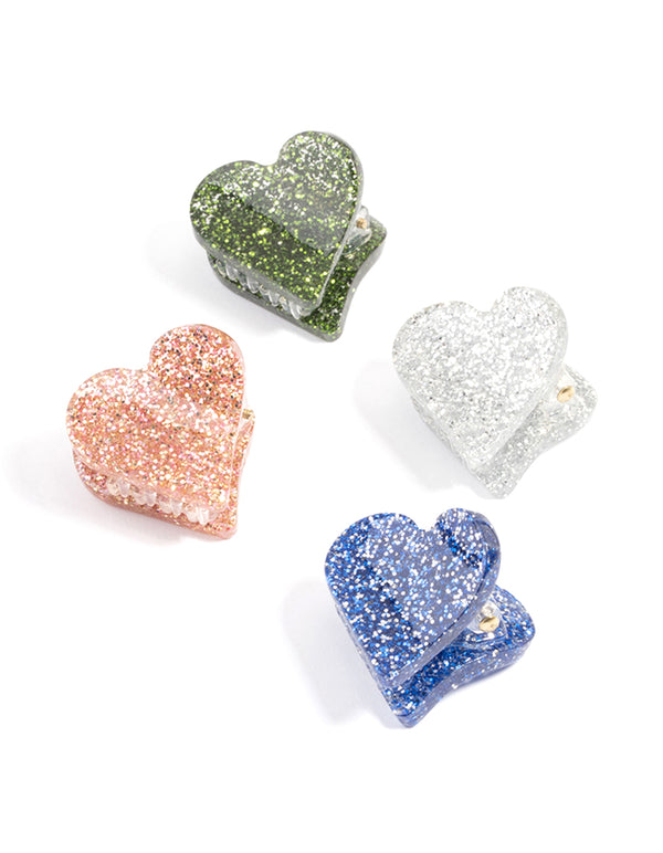 Acrylic Mini Hearts 4-Pack Claw