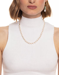 Worn Gold Freshwater Pearl & Bead Necklace - link has visual effect only