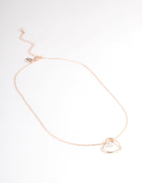 Gold Asymmetrical Heart Diamante Necklace - link has visual effect only