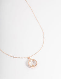 Rose Gold Round Shaker Necklace - link has visual effect only