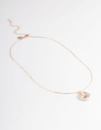 Rose Gold Round Shaker Necklace - link has visual effect only