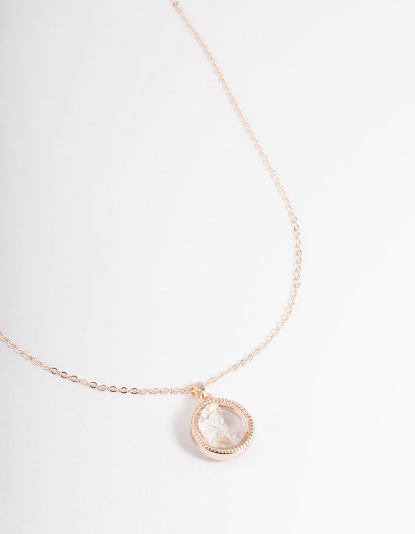 Rose Gold Round Shaker Necklace