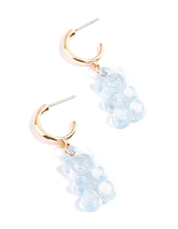 Blue Lolly Bear Earrings