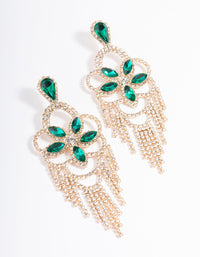 Gold Mini Statement Glam Drop Earrings - link has visual effect only