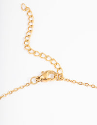 Gold Plated Stainless Steel Cubic Zirconia Drop Fine Chain Necklace - link has visual effect only