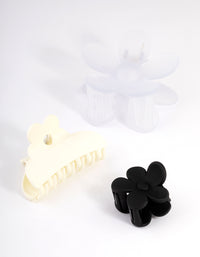 Black & White Mix Flower Claw Pack - link has visual effect only