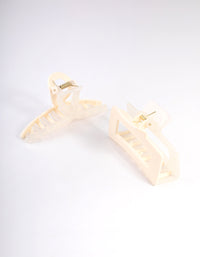 White Plastic Two Tone Claw Pack - link has visual effect only