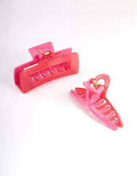 Pink Plastic Two Tone Claw Pack - link has visual effect only