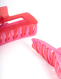 Pink Plastic Two Tone Claw Pack - link has visual effect only