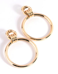 Gold Large Door Knocker Earrings - link has visual effect only