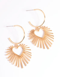 Drop Heart Spike Earrings - link has visual effect only