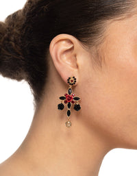 Gold Cross Drop Earrings - link has visual effect only