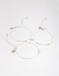 Silver Hamsa & Evil Eye Bracelet Pack - link has visual effect only