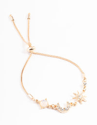 Gold Pretty Diamante Celestial Bracelet - link has visual effect only