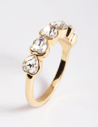 Gold Bezel Heart Band Ring - link has visual effect only