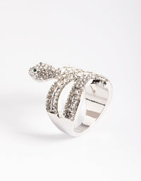 Silver Baguette Snake Ring - link has visual effect only