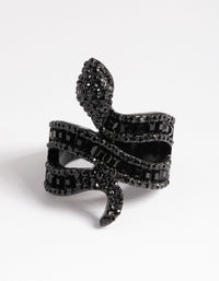 Black Baguette Snake Ring - link has visual effect only