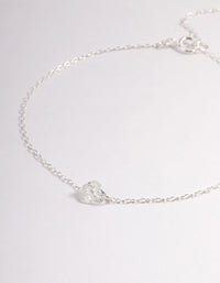 Sterling Silver Floating Heart Bracelet - link has visual effect only