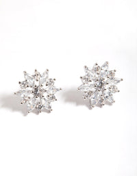 Silver Snow Flake Stud Earrings - link has visual effect only