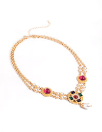 Gold Statement Pearl Drop Necklace - link has visual effect only